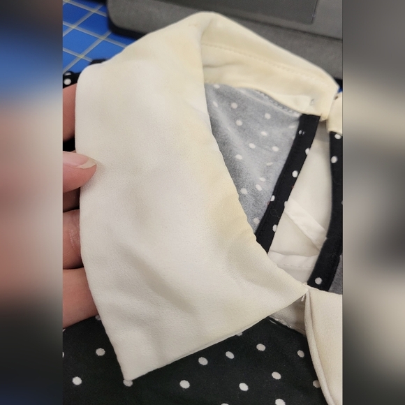 faith and joy 2x Polka-dot Collared Blouse Short Sleeve - Picture 5 of 6